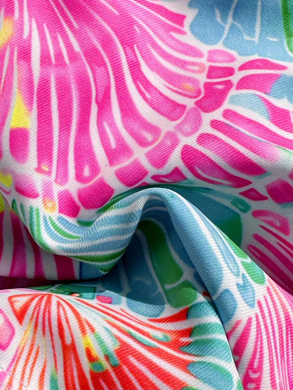 Sexy Ruffles Bandeau Bikini 2026 Women Sky Blue Floral Print Front Bow Push Up High Waist Swimsuit Beach Bathing Suit Swimwear