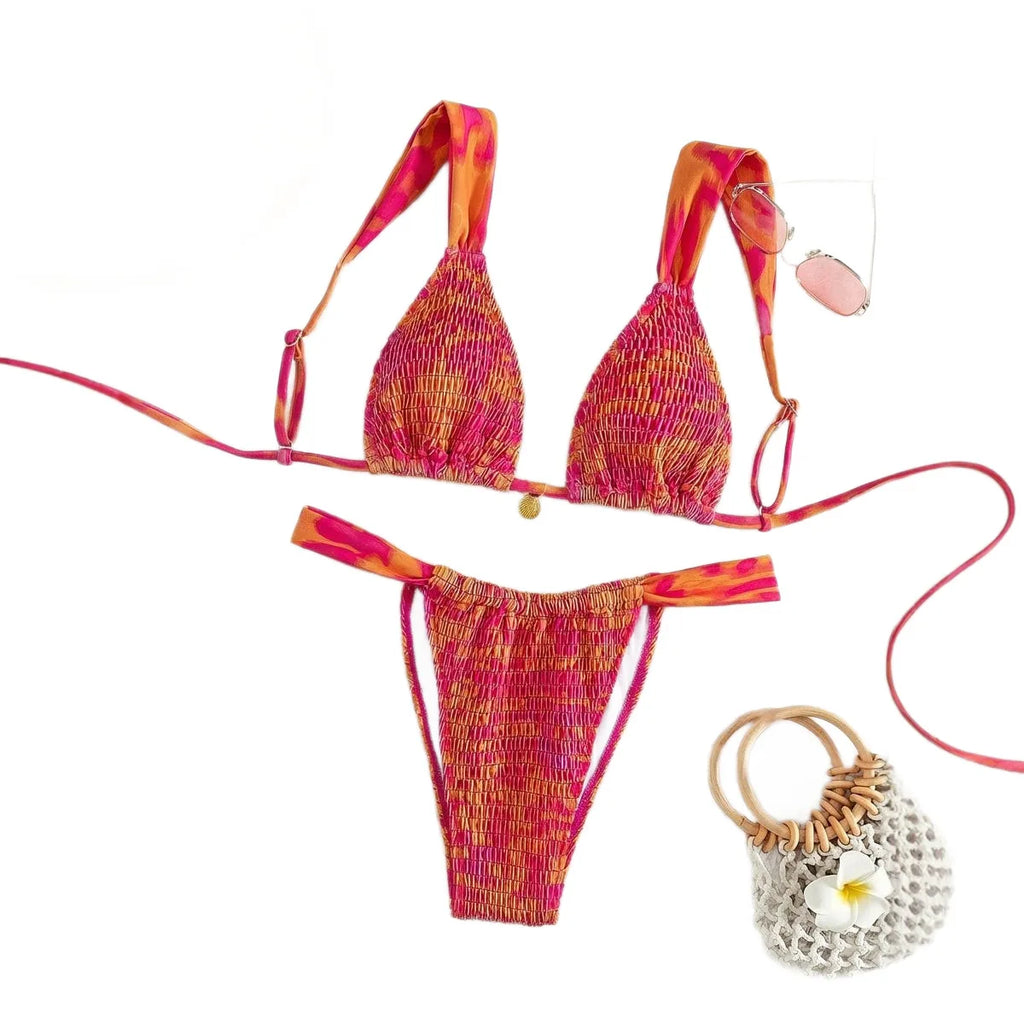 2026 Sexy Print Bikini Trend Swimsuit For Women Bikinis Sets Thong Swimwear Micro Feminine Bathing Suit Swim Beach Wear Monokini