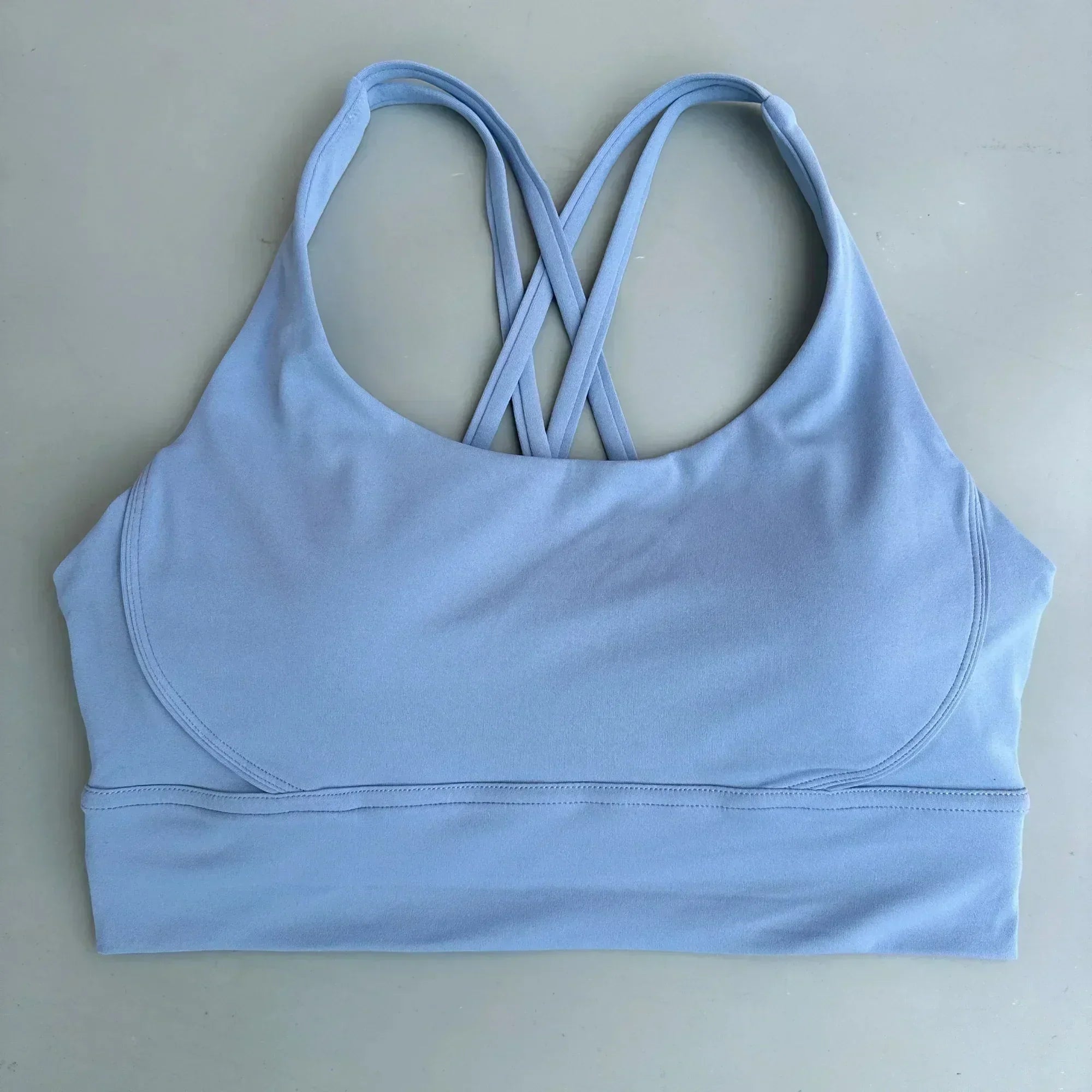 Solid Color Women Cross  Fitness sport Bra soft high strength Tight Top Comprehensive Training Gym Yoga Underwear With Chest Pad