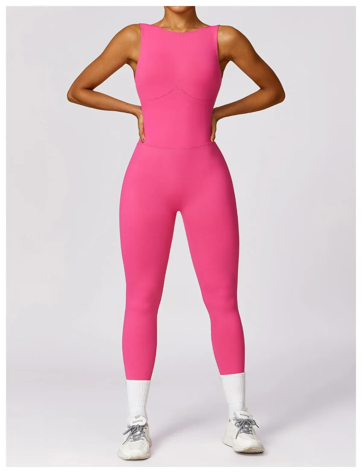 Seamless One-piece Suit Women Sports Jumpsuit Push up Yoga Suit Backless Sportswear Set Women Sleeveles Workout Bodysuits Female
