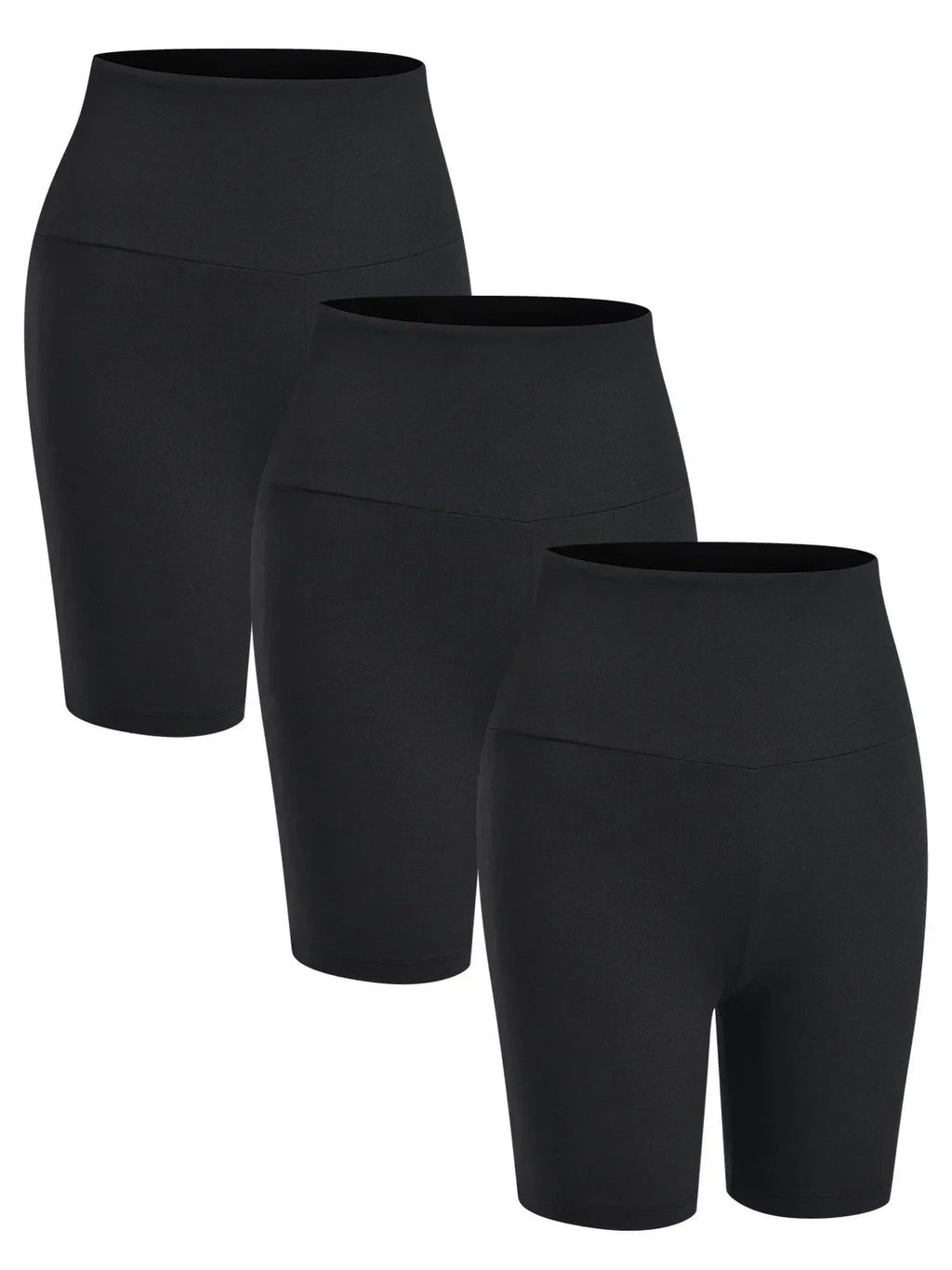 3 Pack Women's High Waisted Biker Shorts Super Soft Tummy Control No See Through Workout Yoga Running Push Up Gym Fitness Shorts