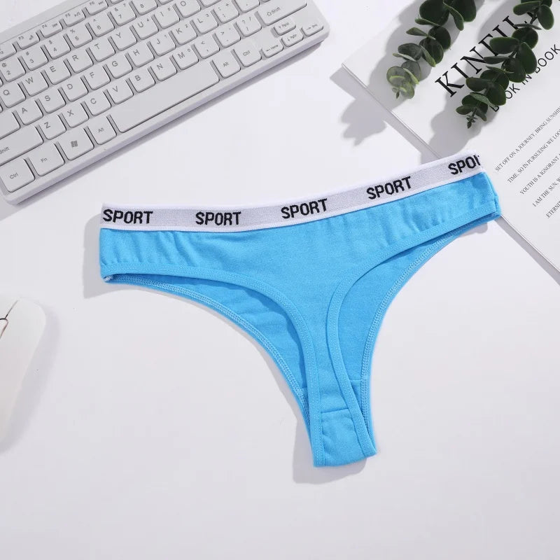 6Pcs/Set Women Thongs Cotton Panties Plus Zise Underwear Sexy G-String Low Waist Briefs Underpants Comfortable Lingerie S-XL