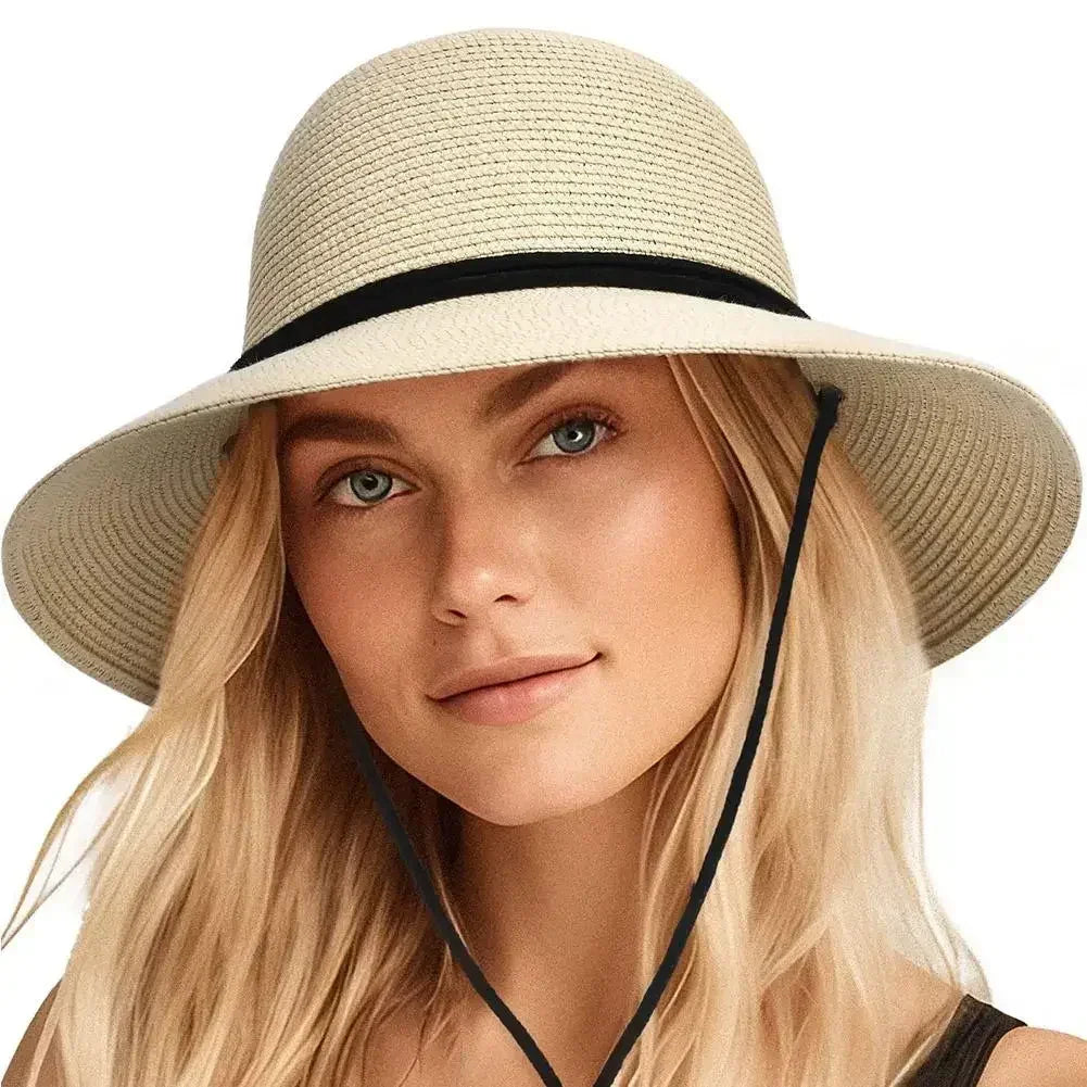 2025 Fashion Korean Version Women's Beach Summer Sun Hat Travel Breathable Beach Sunshade Sun Hat Dome Basin Hat