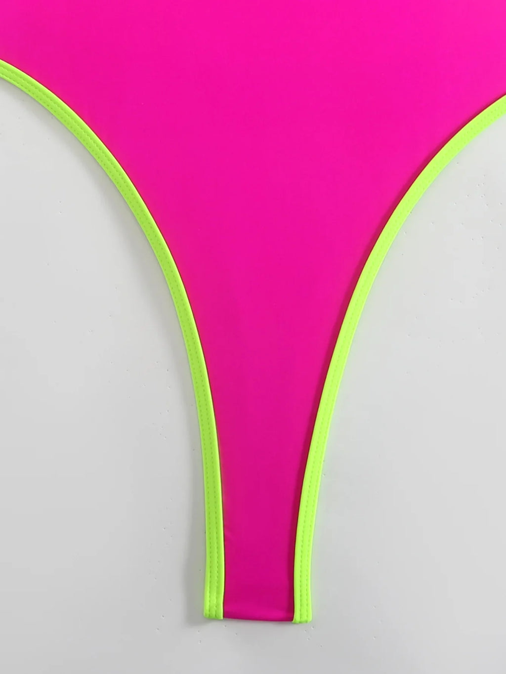 Sexy Hollow Out Backless Thong Swimwear 2026 Women Hot Pink Patchwork Deep V Neck Bandage Beach Bathing Suit One Piece Swimsuit
