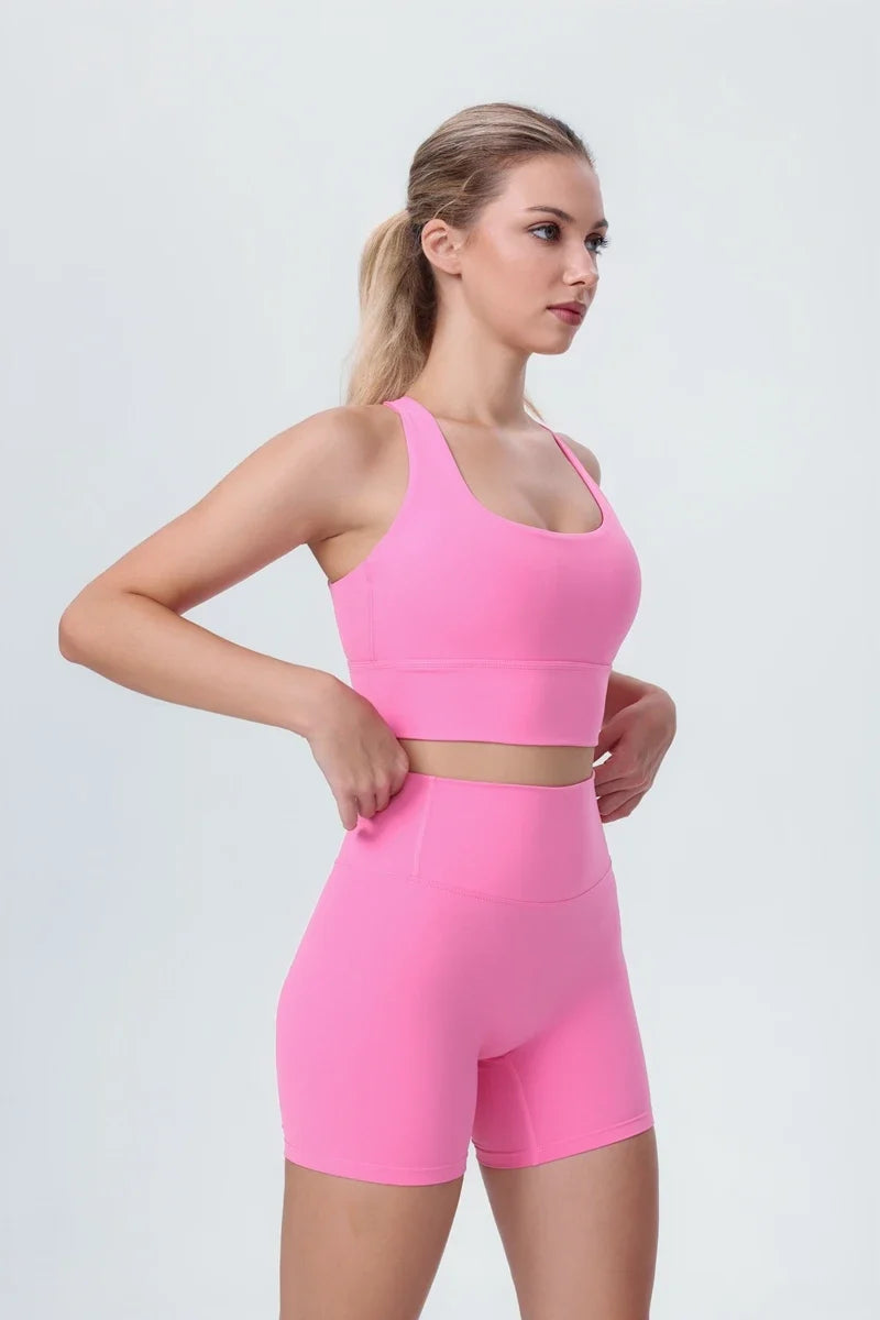 DIAS FIT JOY Yoga bra Naked feel cross back sports bra yoga clothes women's Cycling running fitness top