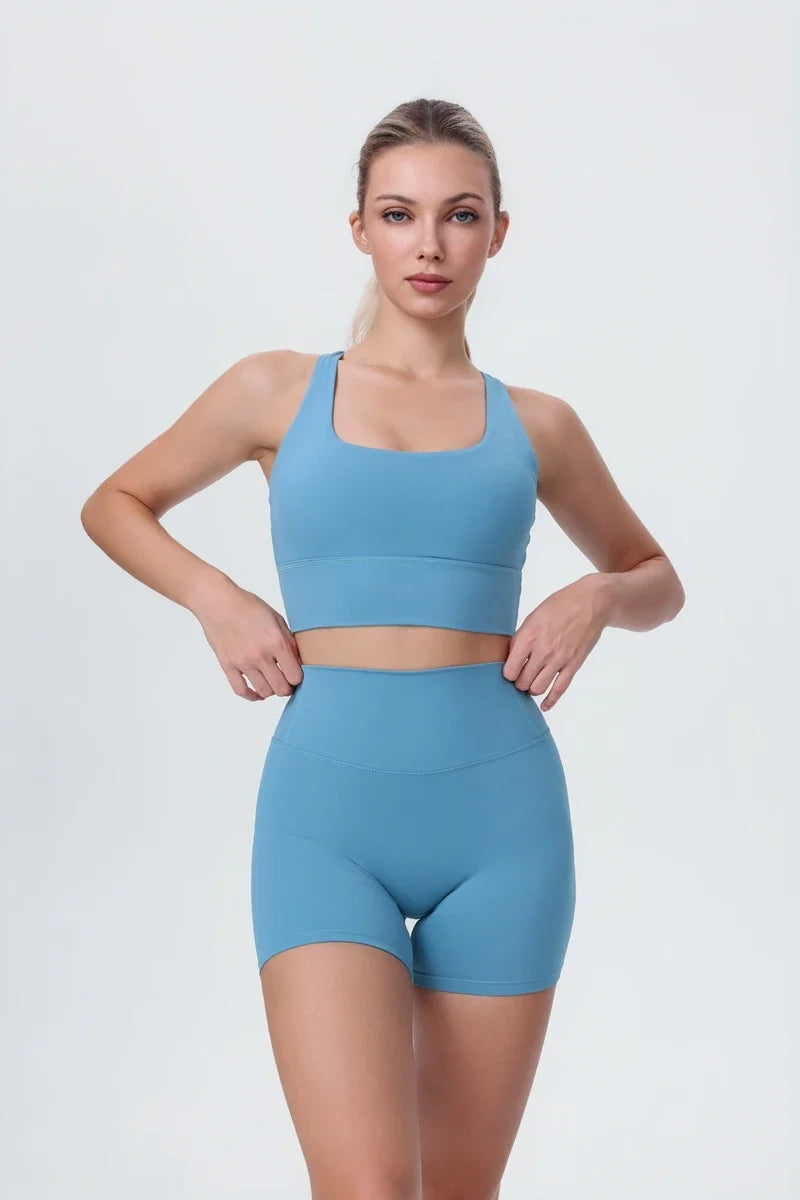 DIAS FIT JOY Yoga bra Naked feel cross back sports bra yoga clothes women's Cycling running fitness top