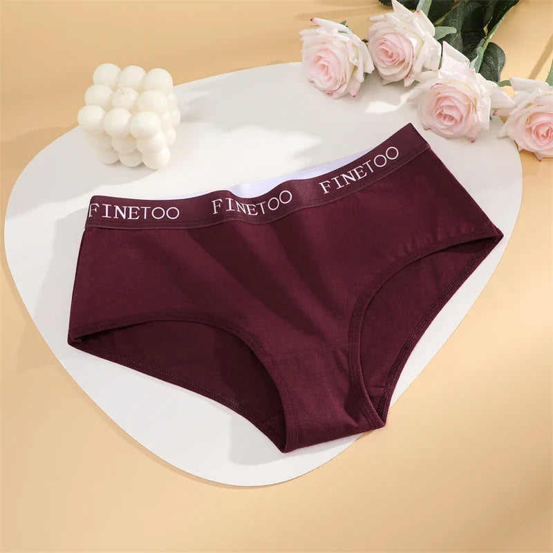 Women's Cotton Briefs Letter Belt Underwear Women Panties Sexy Breathable Briefs Female Stretch Ladies Soft Comfortable Lingerie