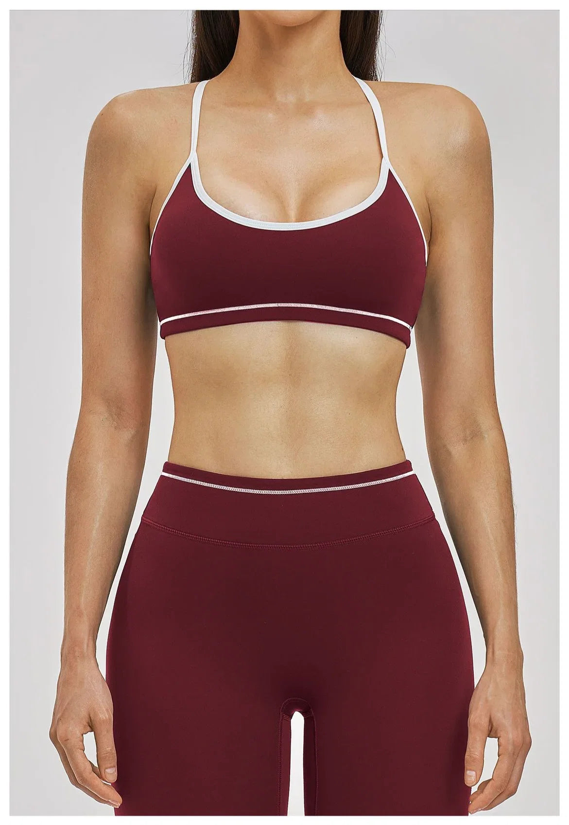 Yoga Bra U-Shaped Adjustable Shoulder Strap Cross Back Women Fitness Sports Bra Top Gym Yoga Athletic Tight Workout Jog Soft Pad
