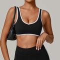 Breathable Sports Underwear Anti-Sweat Fitness Top Women Yoga Bra Shockproof Crop Top Push Up Running Sport Bra Gym Workout Top
