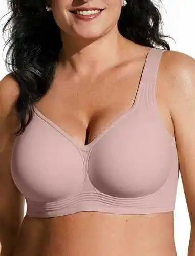 Womens Wireless Jelly Seamless and Wire-free Bra Supportive Full Cup Soft Support Comfortable and Breathable Bra Plus Up