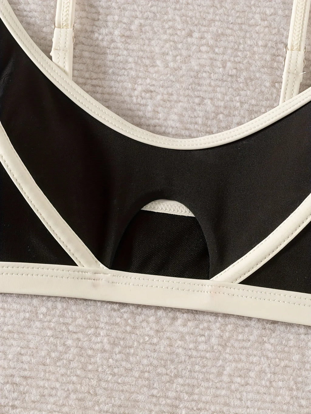 Sexy Black White Patchwork Bikini Set Women Hollow Out Push Up Bra Thong Swimwear 2026 Beach Holiday Bathing Suit Micro Swimsuit