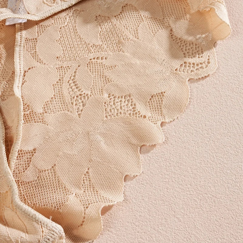 New Sexy Floral Lace Underwire Bras Panties Sets Hollow Out See-Through Romantic Lingerie Underwear Sexy Women Panties S-XL