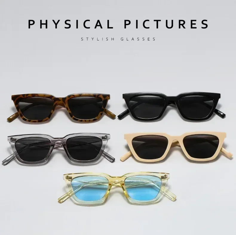 Classic Black Vintage Cat Eye Sunglasses Women Brand Designer Simplicity Elegant Small Frame Sun Glasses Men Trend Eyewear UV400