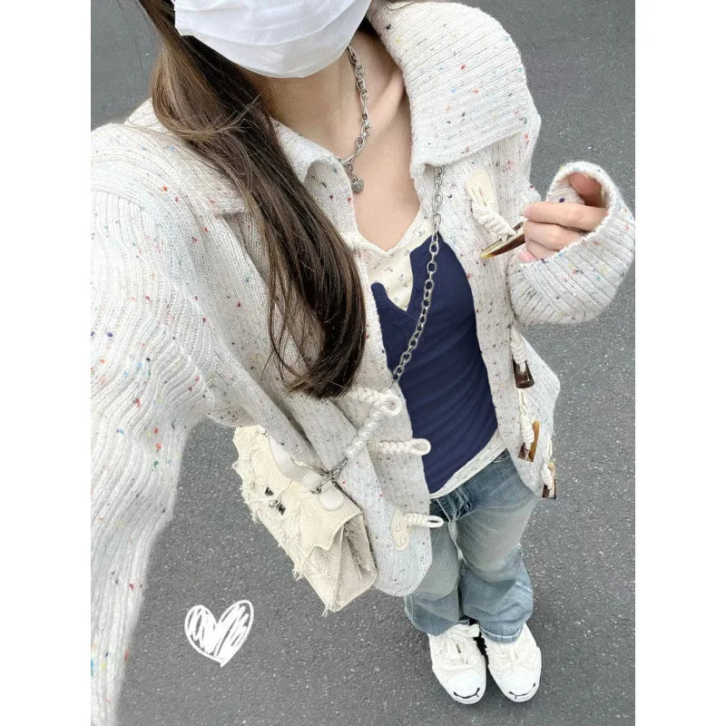 Women Streetwear Fake Two Pieces Long Sleeve T-shirt Floral Lace Trim Casual Slim Fit Tees Female Autumn Winter Bottoming Top