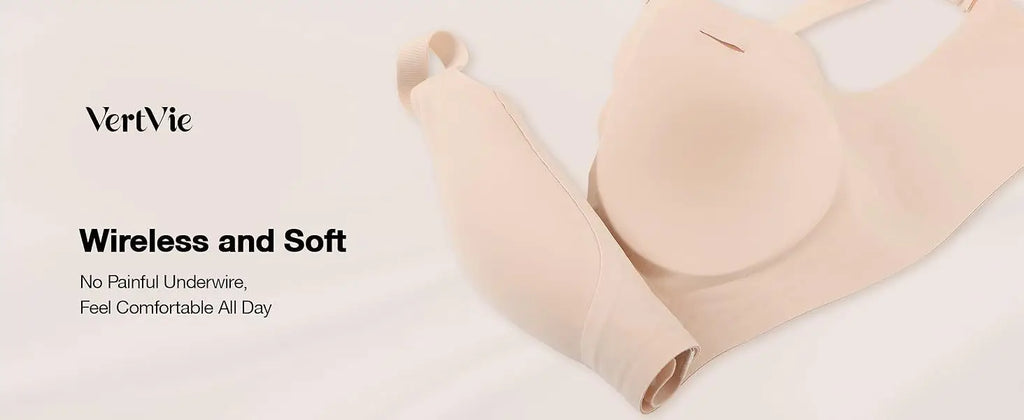 Women's Wavy Smooth Bra Wire-free and Seamless Bra Supports Side Breast Prevents Sagging Comfortable and Pushes Up