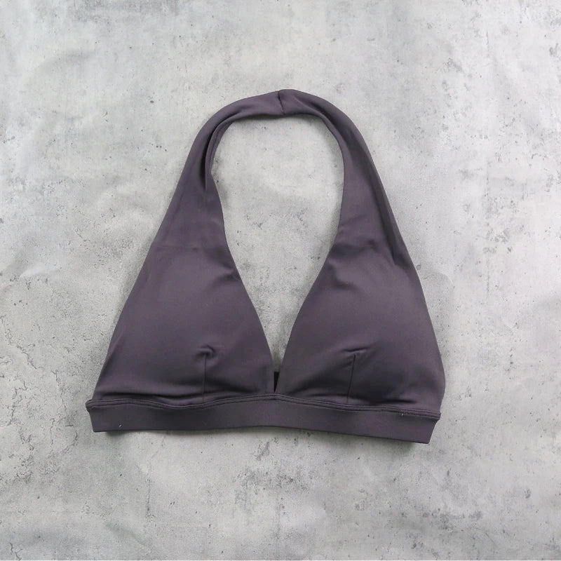 DIAS FIT JOY -Neck Hanging Neck Naked Feeling Yoga Bra for Running Fitness Cycling - Breathable Comfortable Sports Bra for Women