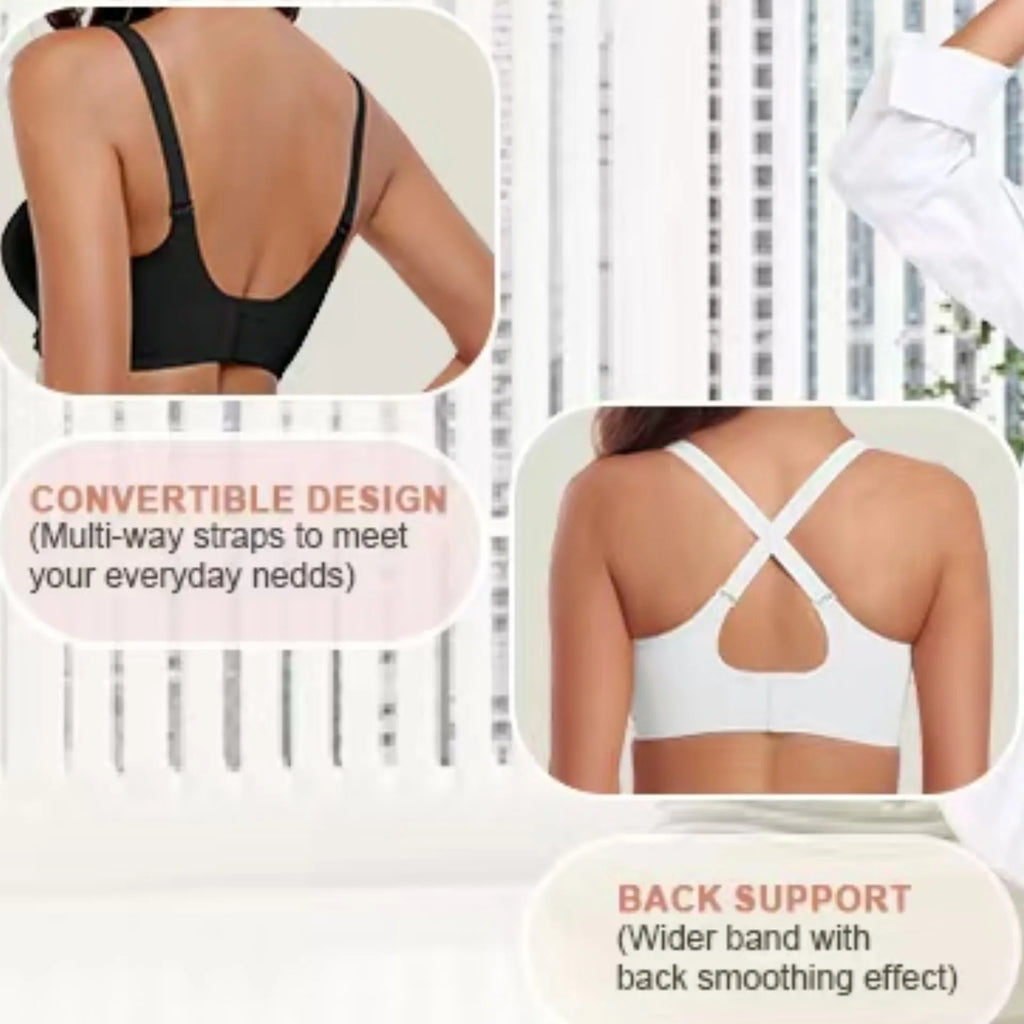 Plus-size Jelly-like Wire-free Bra Thin Molded Cups with A Wire-free Design Comfortable and Breathable Underwear Push Up
