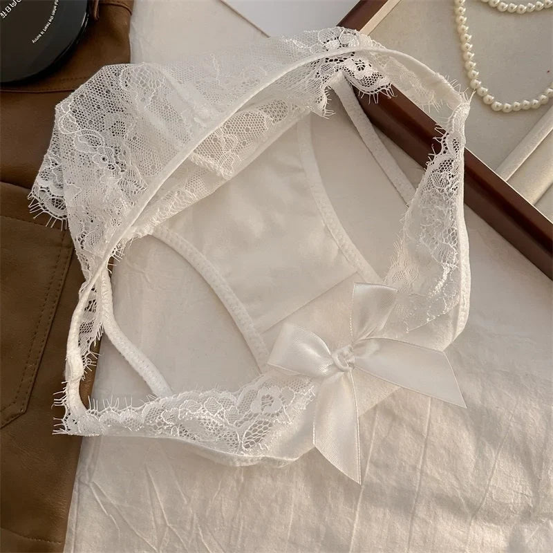 Girls Sexy G String Lace Panties Women Rhinestones Underwear Briefs Hollow Out Thong Transparent Lingerie Intimates
