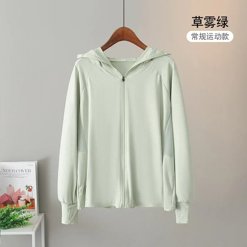 UV Protection Hooded Windbreaker Ice Silk Sun UPF 50+ UV Protection Jacket Big Brim Thin Ice Silk Sun Protection Jackets 4XL 5XL
