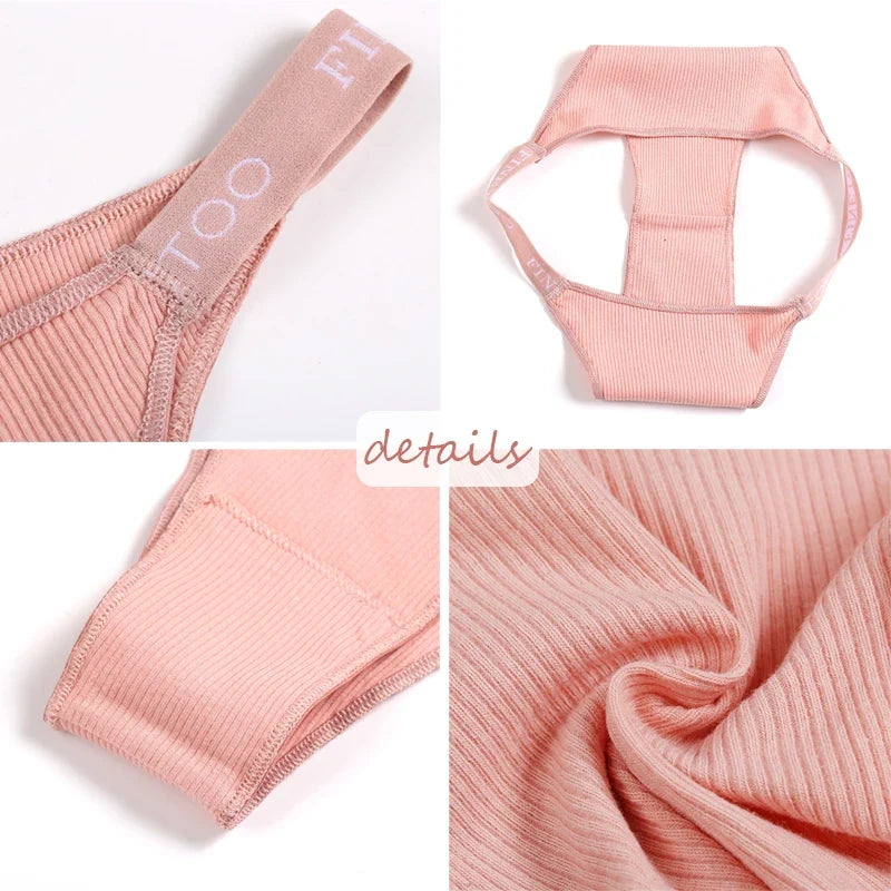 3Pcs/set Low Waist Brazilian Panties Women Cotton Bikini Panties M-XL Lady Comfortable Underwear Female Soft Underpants Lingerie