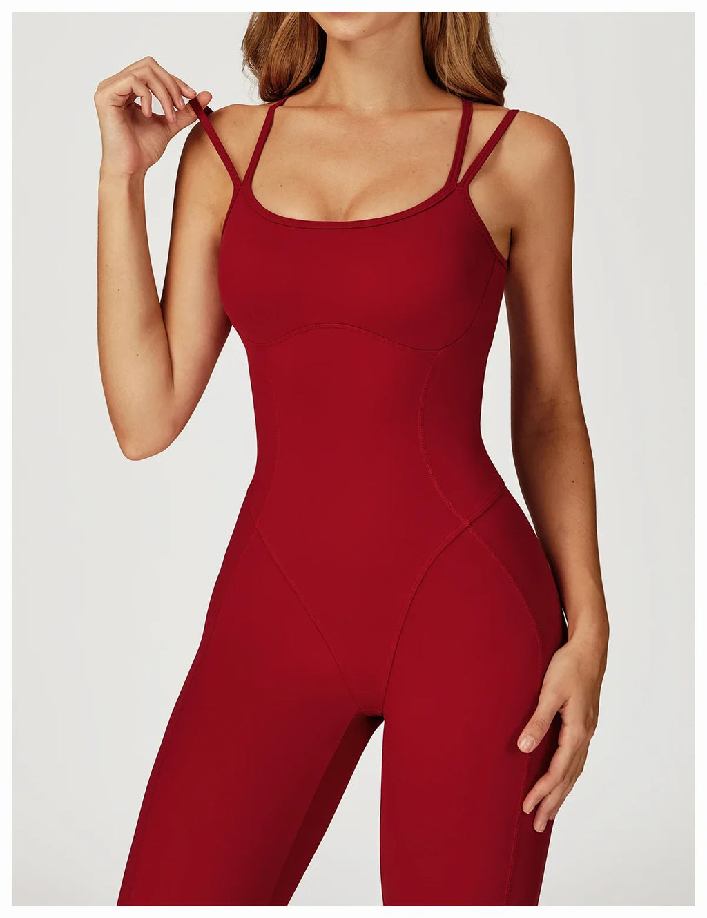 Hearuisavy Female Jumpsuit Long Elegant Sports Bodysuit Woman Gym Clothes Strappy Fitness Overalls Push Up Pilates Yoga Leotard