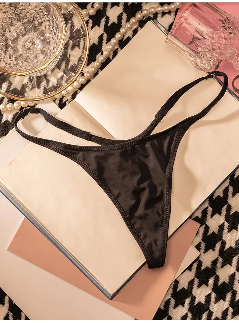 Ice Slik Low Waist Girls G String Leopard Flower Women Panties Sexy Briefs Thong T-back Underwear Female Lingerie Size S-XL
