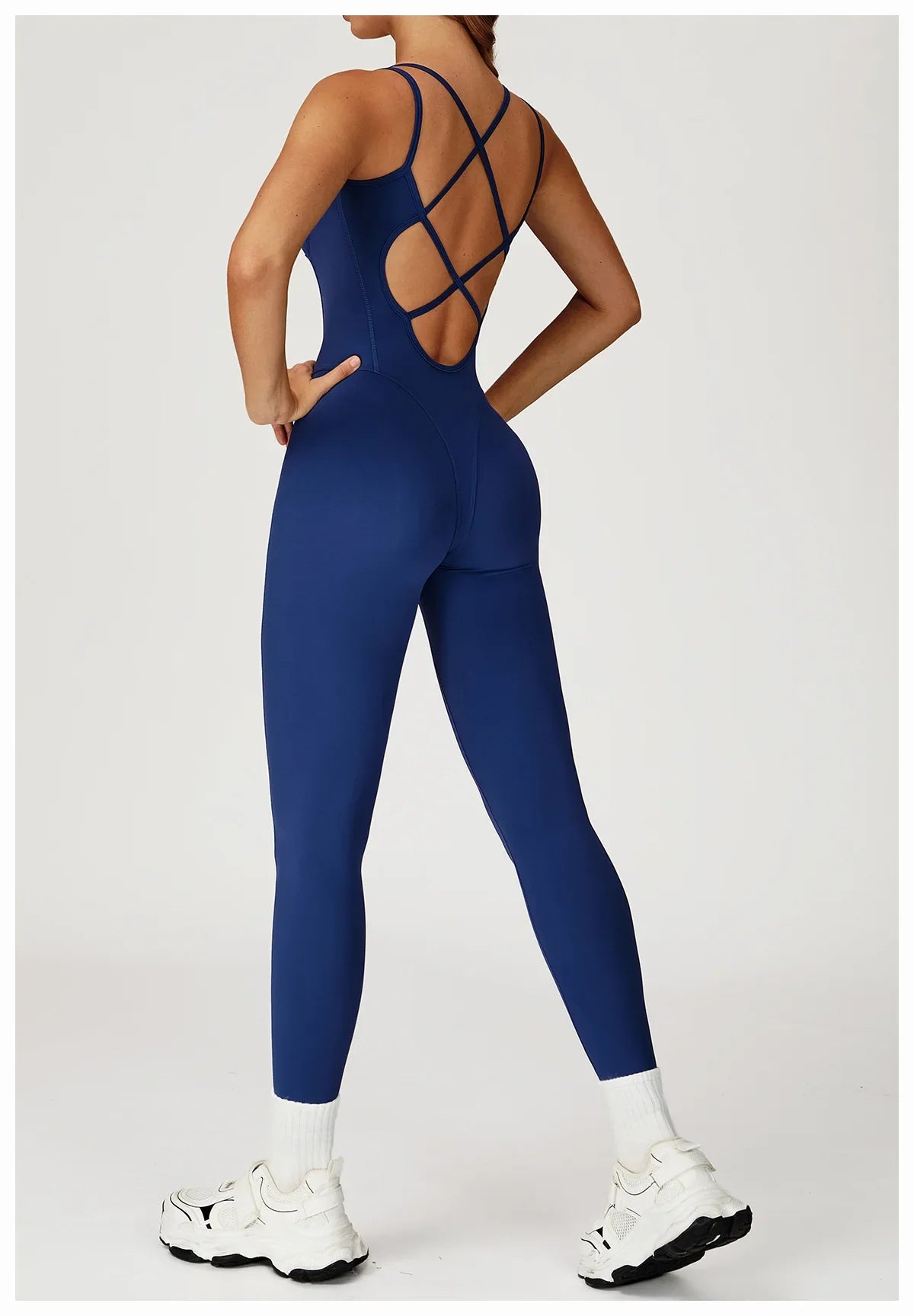 Hearuisavy Female Jumpsuit Long Elegant Sports Bodysuit Woman Gym Clothes Strappy Fitness Overalls Push Up Pilates Yoga Leotard