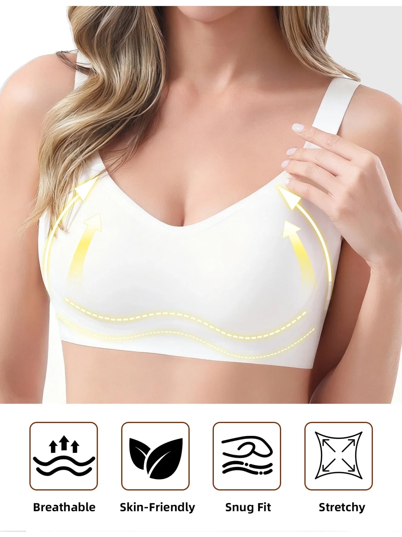 7pack of Color Women's Seamless Wireless Sports Bras Panties Set - Soft Push-Up Design Everyday Basic Lingerie Free Shipping