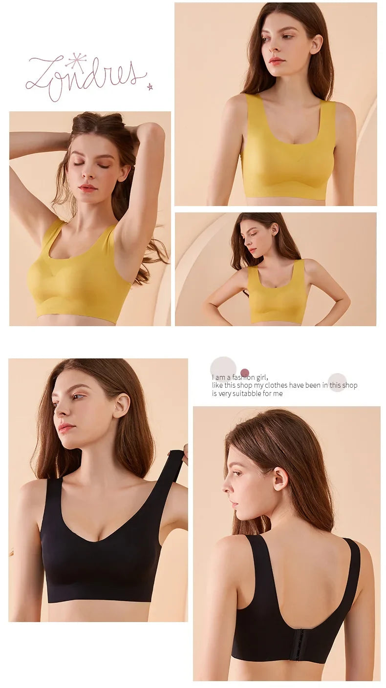 M-7XL Seamless Sport Bra Push Up Bra for Women Wireless Comfort Underwear Sport Brassiere Femme Plus Size Bralette Sexy Lingerie