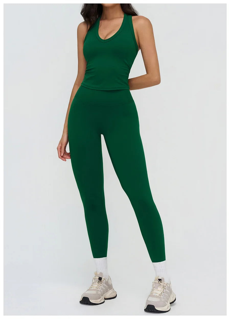 Yoga Clothes Set 2PCS Gym Crop Top Women Outfits Sports Bra High Waist Legging Fitness Suit Running Workout Tracksuit Sportswear