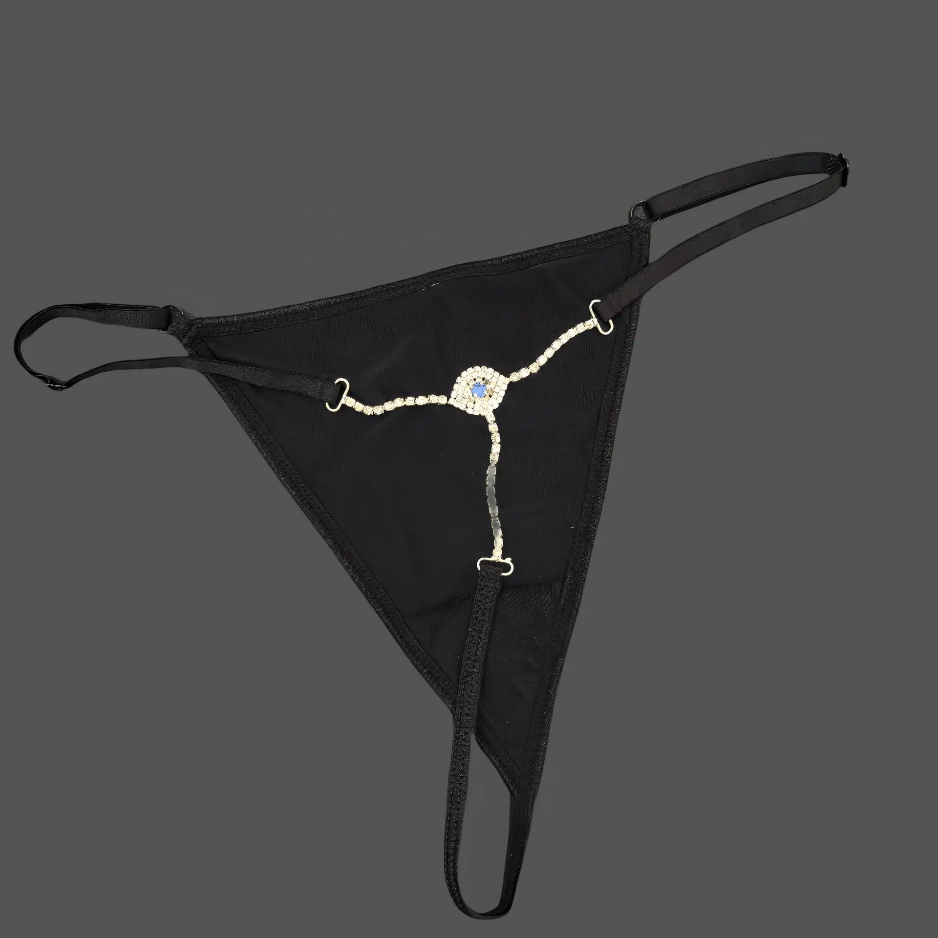Rhinestones Metal Chain Sexy Women Panties Gem G String Girls Briefs Thong Lace Erotic Female Underwear Low Waist Intimates
