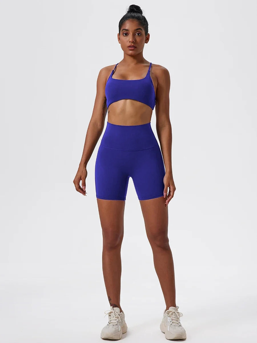 Hearuisavy Summer Soft Sports Shorts Buttock Lift Gym Leggings Women High Waist Yoga Shorts Women Running Cycling Workout Shorts