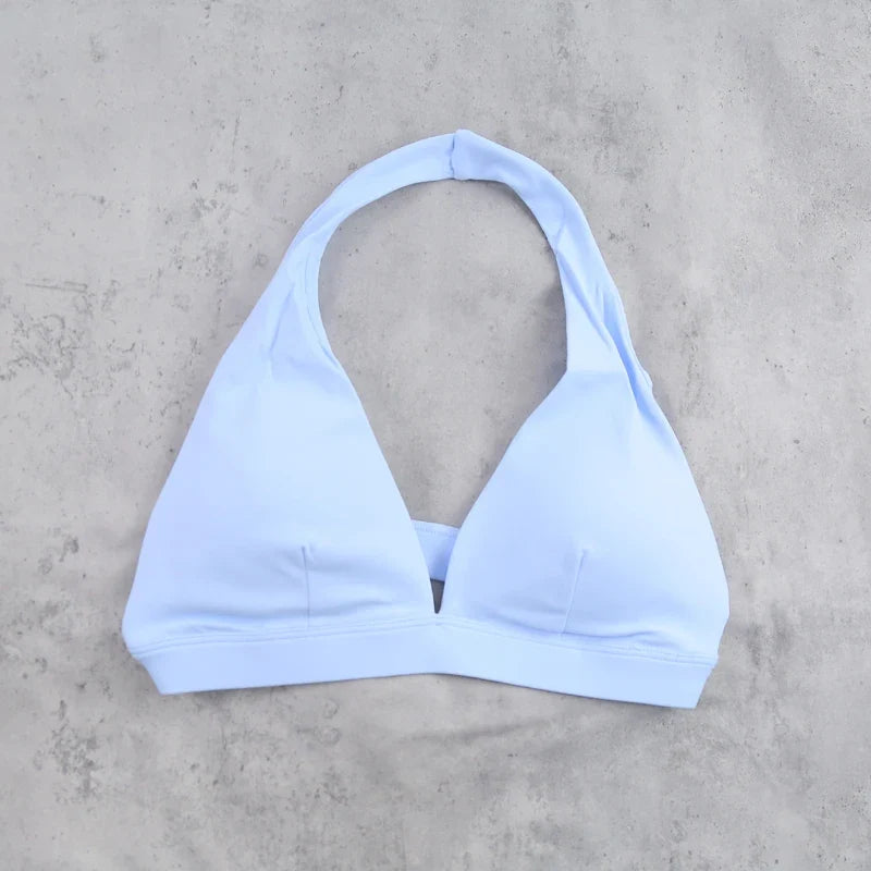 DIAS FIT JOY -Neck Hanging Neck Naked Feeling Yoga Bra for Running Fitness Cycling - Breathable Comfortable Sports Bra for Women