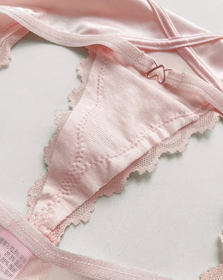 Heart Metal Sexy G String Underwear Women Panties T-Back Briefs Female Lingerie Transparent Erotic Girls Thongs Bikini