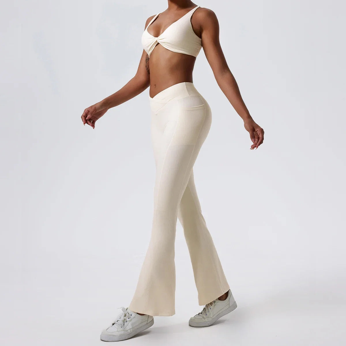 Hearuisavy Summer Sports Bra Shockproof Push Up Gym Top Women Quick-Dry Yoga Clothes Pleated Design Brassiere Workout Crop Top