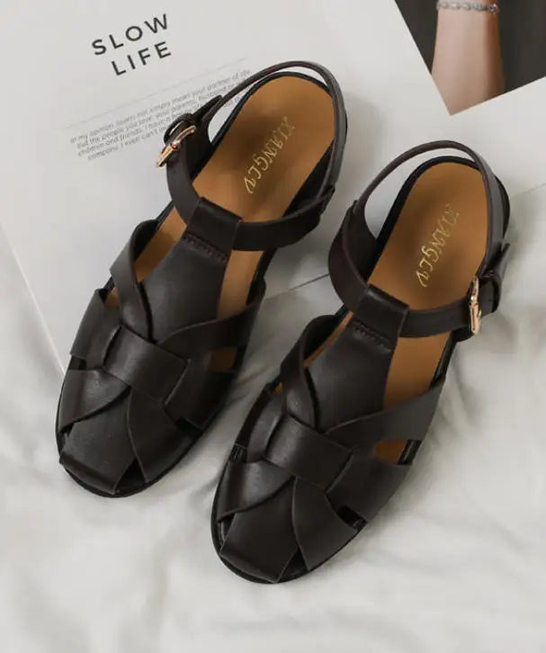 ZAROY Women Sandals Summer 2026 Newest Female Shoes Elegant Office Ladies Sandals Casual Soft Beach Flat Sandalias Roman Zapatos