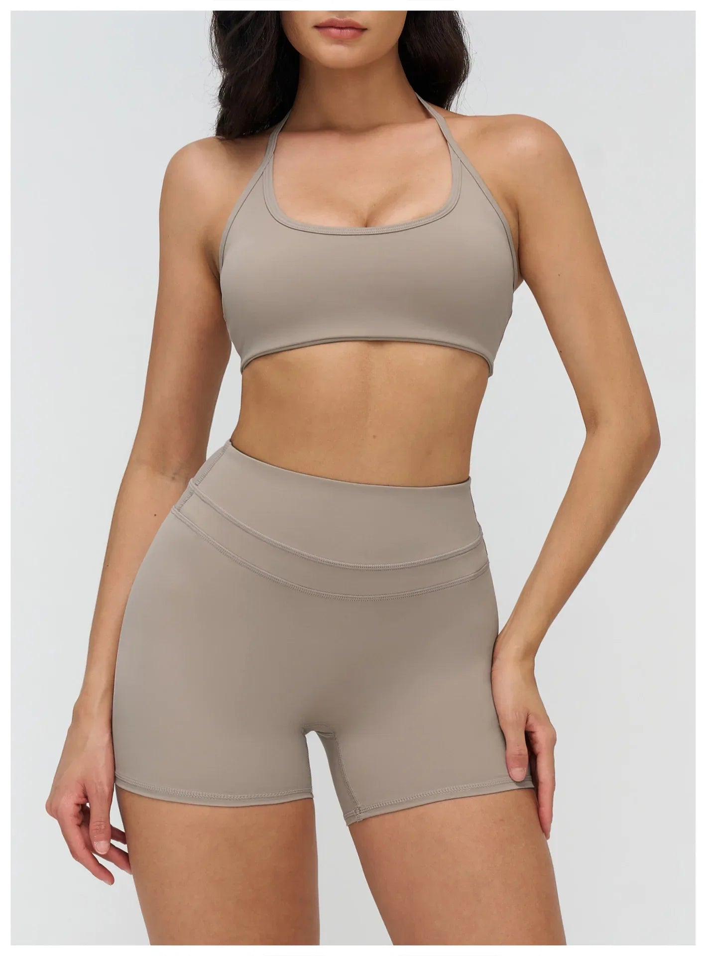 Neck Hanging Sports Bra High Support Women Push Up Bra Summer Gym Clothes Fitness Halter Top Quick Dry Running Workout Underwear