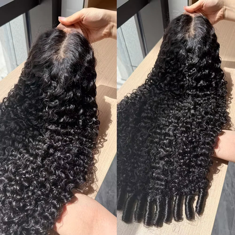 13x6 Lace Frontal Wig 200% Density Burmese Curly Wig Human Hair 13x4 HD Transparent Pre Plucked Burmese Virgin Human Hair Wigs