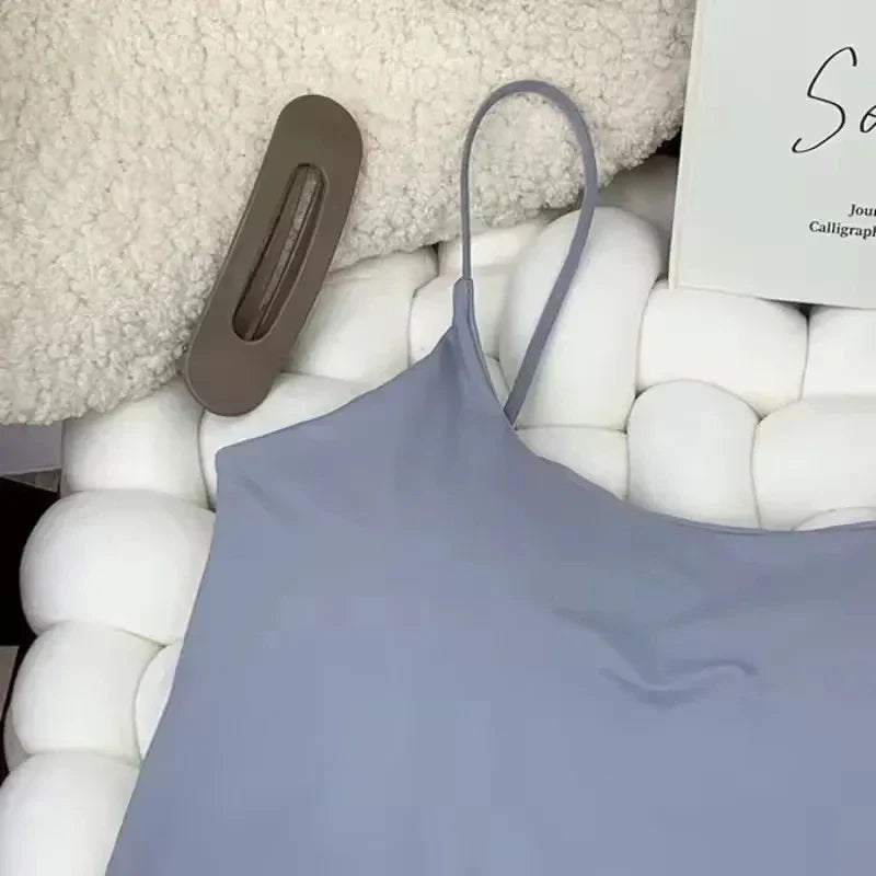 Summer Bra Top Sexy Women Ice Silk Crop Top Seamless Tube Tops Camisole Underwear Korean Fashion Solid Padded Bralette Vest