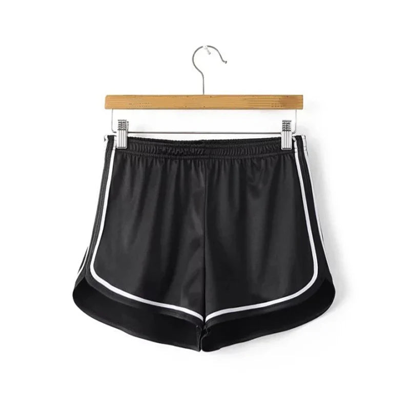 New 2023 Women Shorts Summer Silk Slim Beach Casual White Egde Shorts Hot