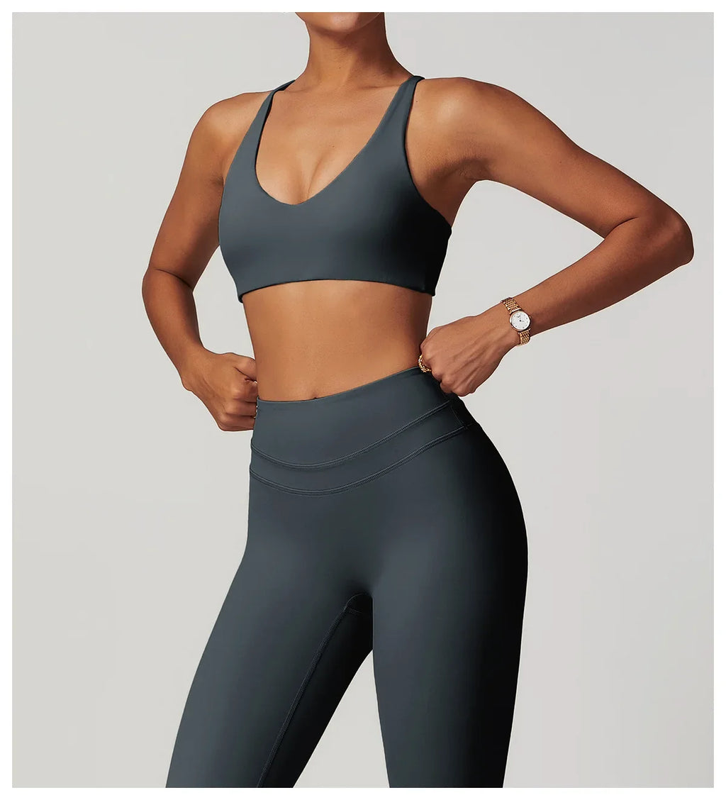 mikeyoga Women Sports Bra Gym Push Up Bra Running Bralette Yoga Top Stretch Underwear Workout Fitness Tank Top Women Sports Vest