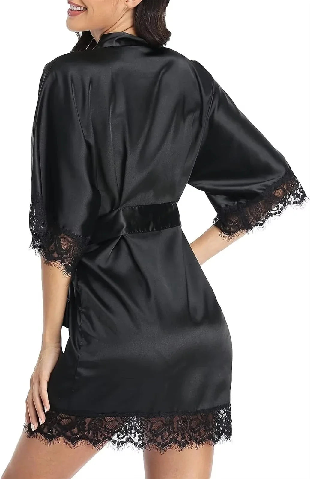 4pcs Women's Elegant Nightgown Pajama Set - Long Sleeve Lace Trim Bathrobe & Underwear, Soft Sleepwear for All-Season