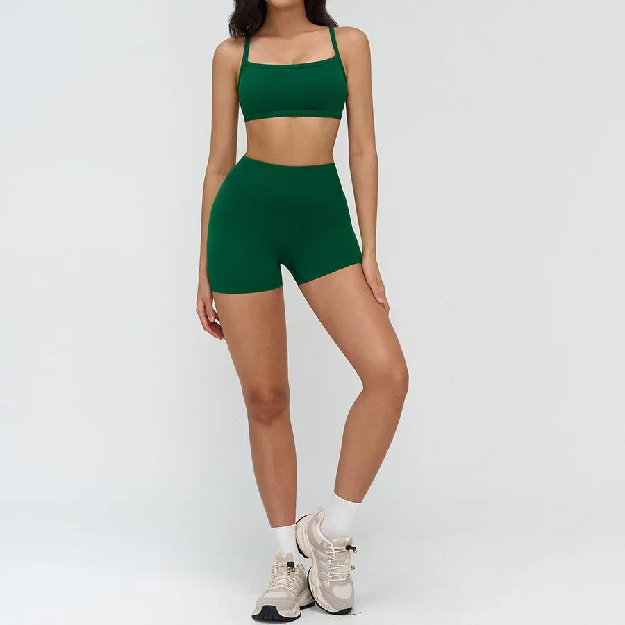 Yoga Clothes Set 2PCS Gym Crop Top Women Outfits Sports Bra High Waist Legging Fitness Suit Running Workout Tracksuit Sportswear