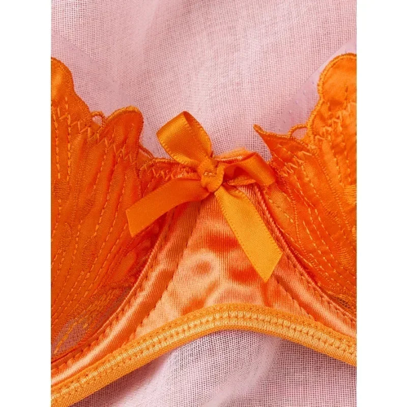 Tornova Sexy Lingerie Woman Lace Transparent Underwear Embroidery Brief Set Bra Kit Push Up Breves Sets Thin Erotic Bras New