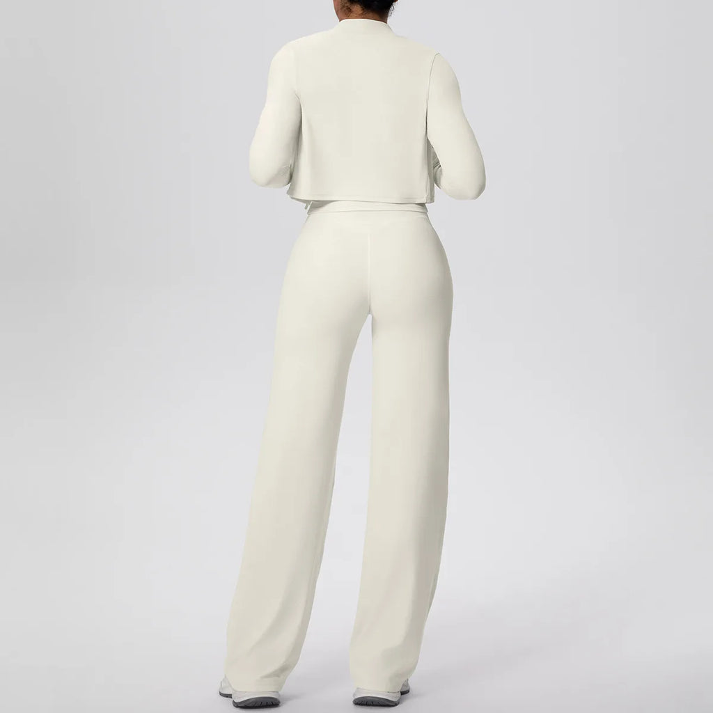 Yoga Set 3PCS Women Workout Sets Sportswear Gym Clothing Fitness zipper Long Sleeve High Waist Leggings Sports Suits Yoga Suit