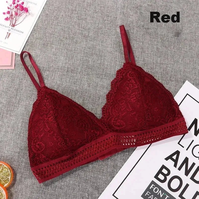Wireless Push Up Bra Body Shaping Sexy Flower Lace Bra Top Women Plus Size Bralette Underwear Lingerie Full Cup Seamless Bras