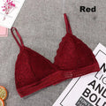Wireless Push Up Bra Body Shaping Sexy Flower Lace Bra Top Women Plus Size Bralette Underwear Lingerie Full Cup Seamless Bras