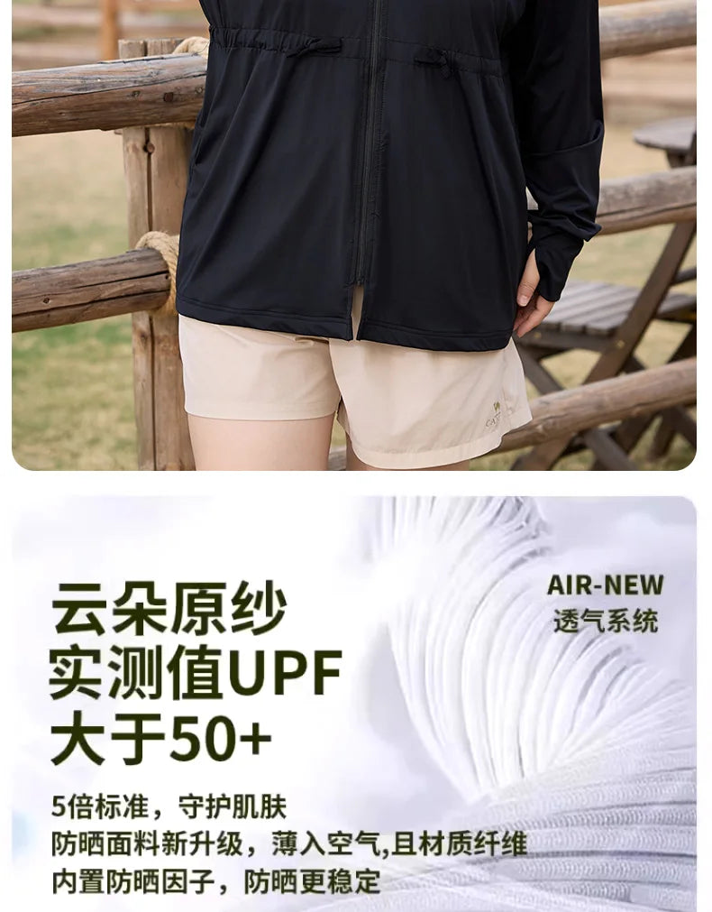 Ice Silk Long Sleeve Sunscreen Clothing 3XL 4XL UPF 50+ UV Protection Thin Breathable Sun-Proof Coat Ice Silk Sunscreen Jacket