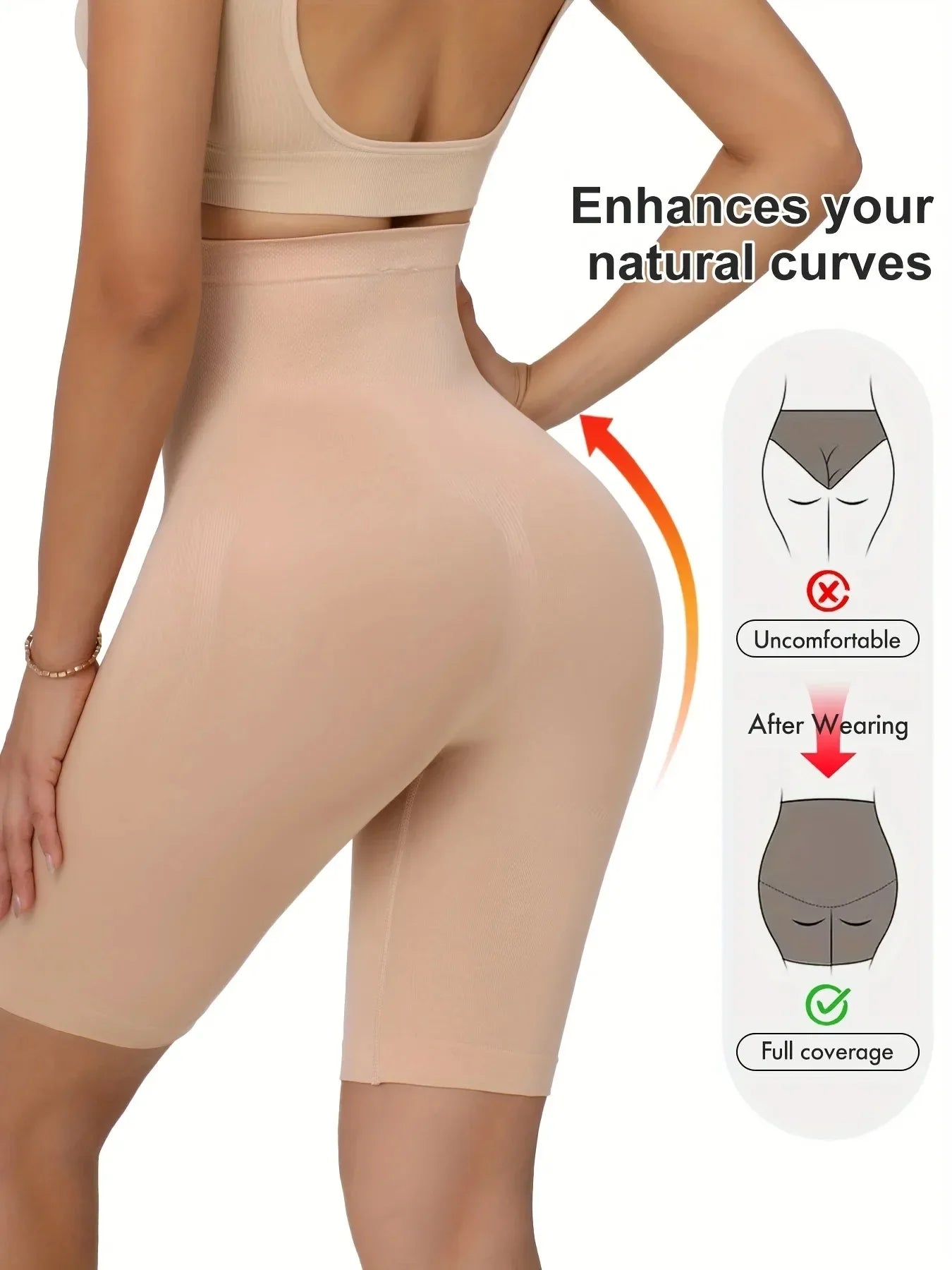 5pcs Ladies High Waist Leggings - Hips/Abdomen Shaping, High-Pressure Transparent. Soft, Comfortable & Tummy Control for Daily