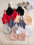 7pcs Women's Bras Seamless Push Up T-Shirt Bralettes Wireless - Multi-Color, Breathable Padded, Everyday Comfort